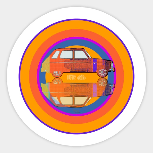 R 6 on orange target Sticker by AaaahEeeekStudio